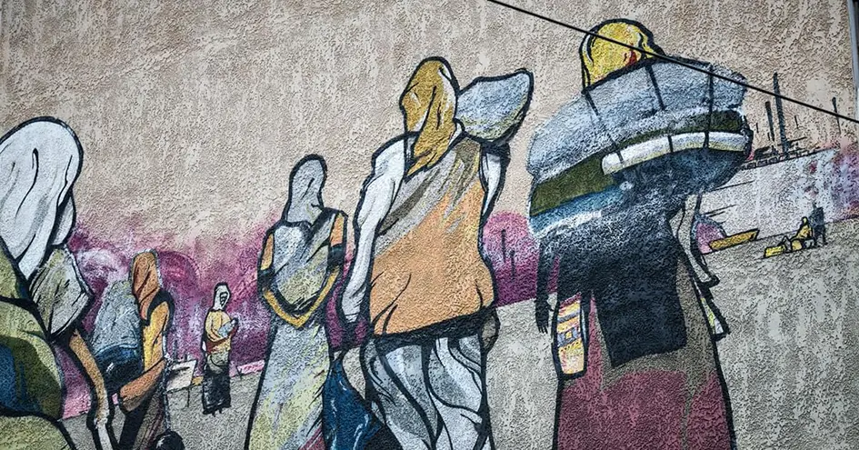 Προσφυγικά δράματα | Γκράφιτι «Πρόσφυγες» | © ΤΑΤΙΑΝΑ ΜΠΟΛΑΡΗ