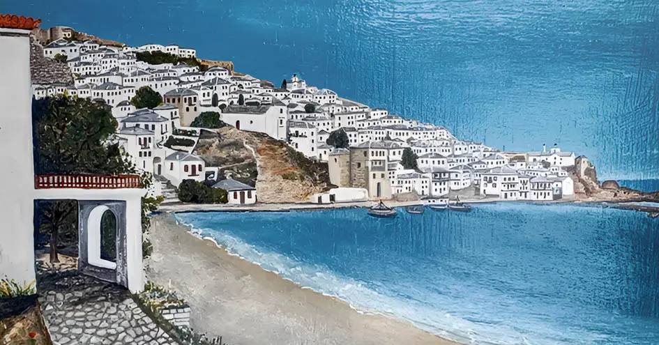 «Εικόνες από την παλιά Σκόπελο» | Έκθεση ζωγραφικής της Βιολέτας Σοφικίτου στον Άγιο Μιχαήλ Συννάδων