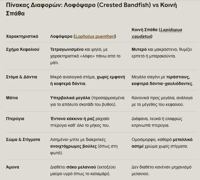 Εντυπωσιακό και εξαιρετικά σπάνιο «λοφόψαρο» μήκους ενός μέτρου πιάστηκε ανοιχτά της Σκοπέλου σε βάθος 500 μέτρων!