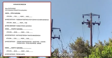 Σκόπελος | Πρόγραμμα διακοπής Ηλεκτρικού Ρεύματος 14-16 Ιουλίου